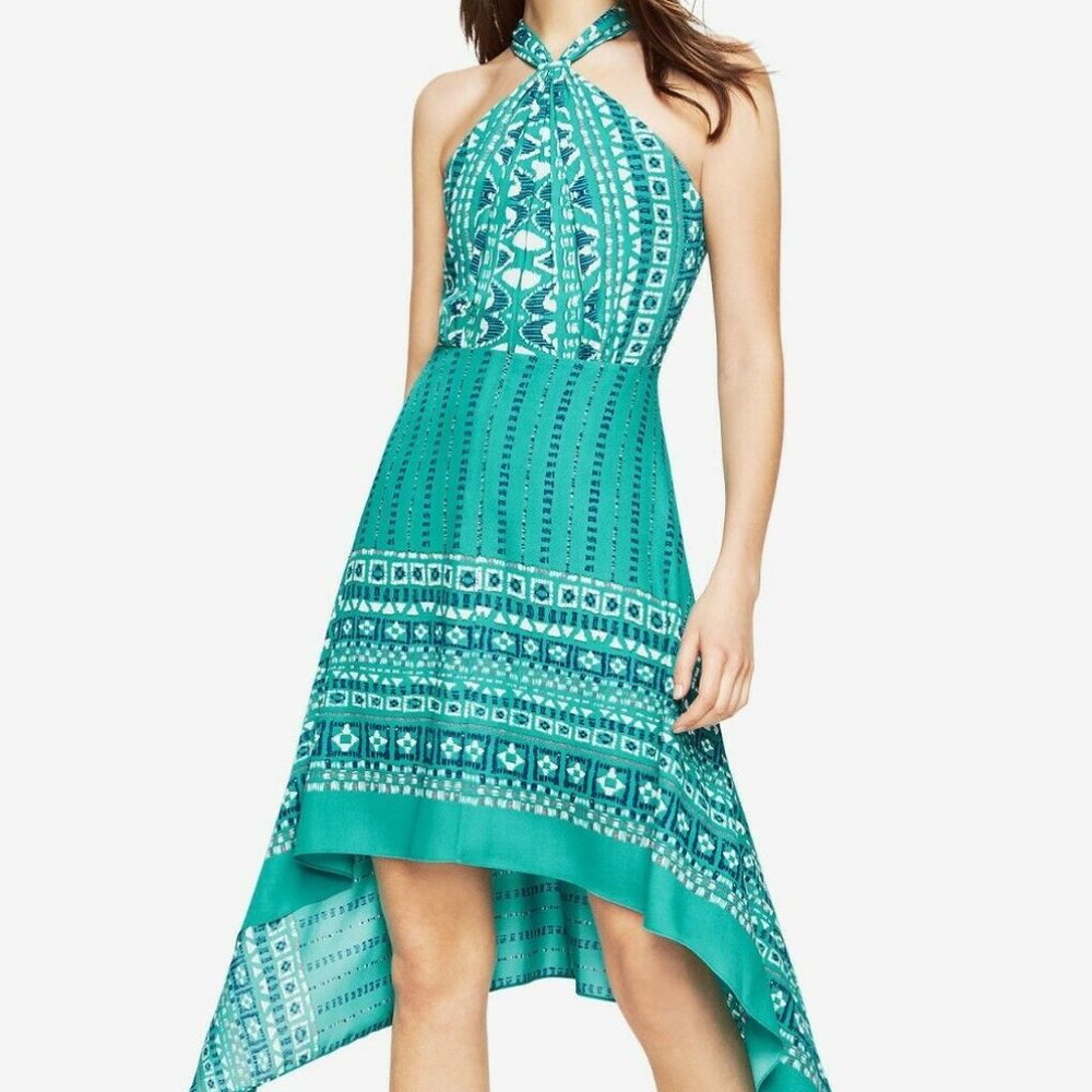 BCBG MAXAZRIA Danela Halter Scarf Dress